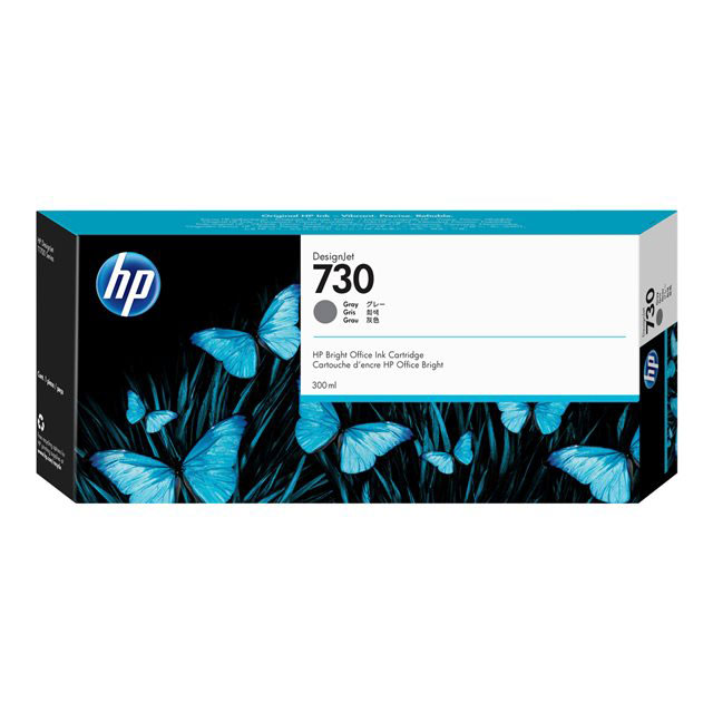 Hp cartouche d'encre 730 designjet gris, 300 ml