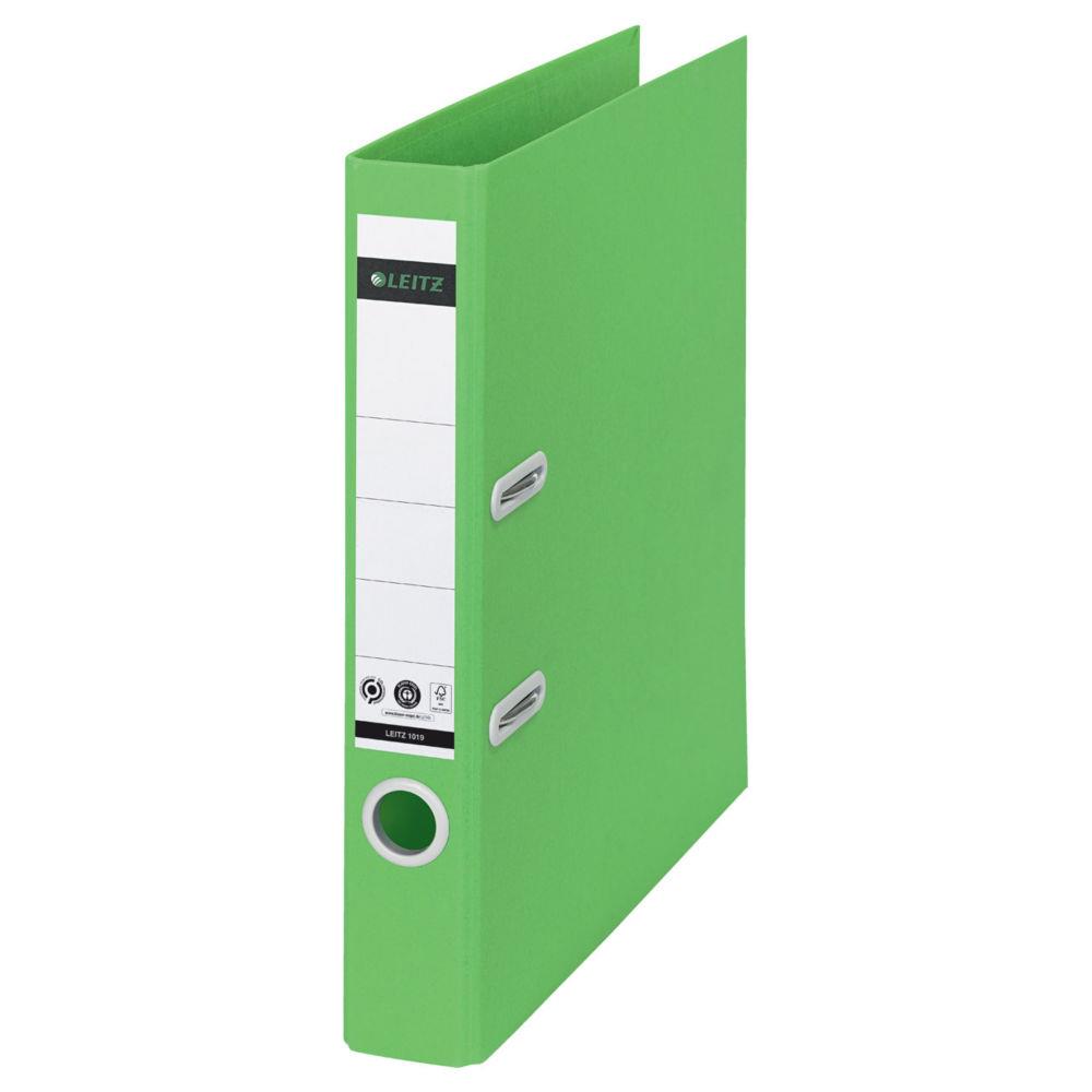 Classeur  levier A4 180 en carton 100% recycl et recyclable Leitz Recycle - Dos 5 cm - Vert