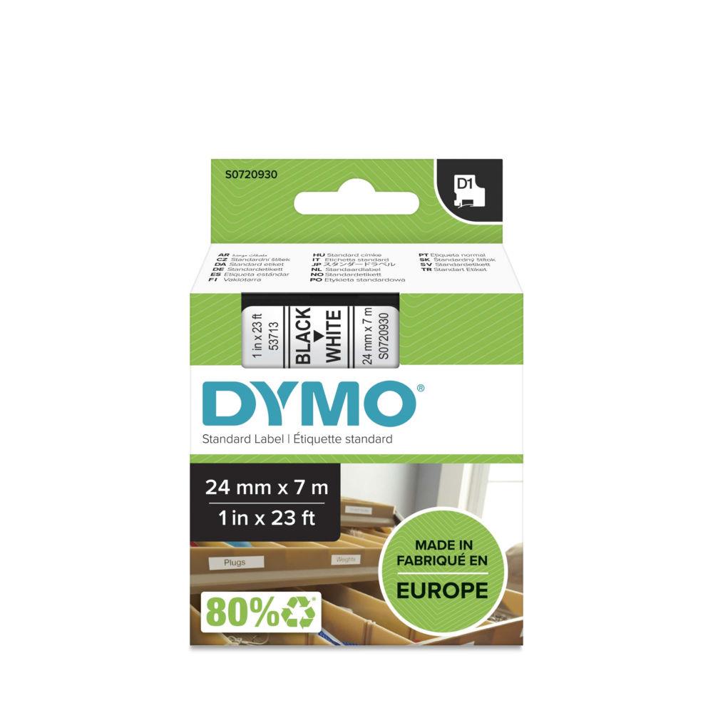 Dymo D1 - Ruban noir/blanc - 24 mm x 7 m