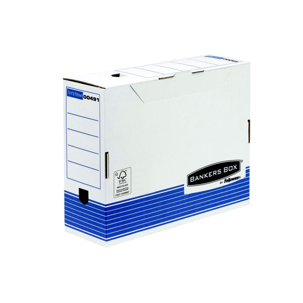 Bote  archives en carton recycl Fellowes System - dos 15 cm - montage automatique