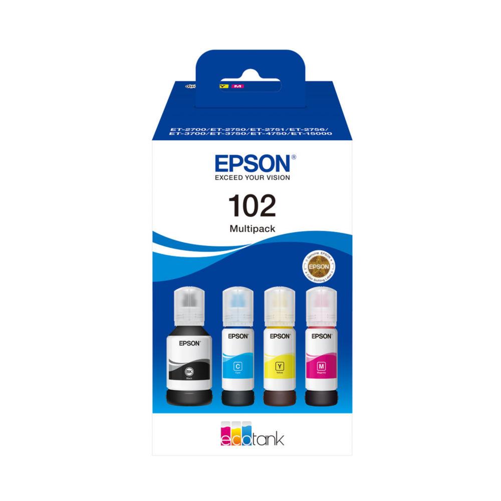 Recharges d'encre pour imprimante - Epson 102 ecotank 4-colour multipack