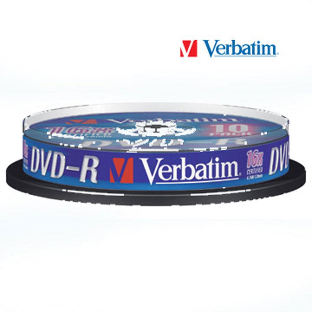 Verbatim - 10 x DVD-R - 4.7 Go 16x - argent mat - spindle