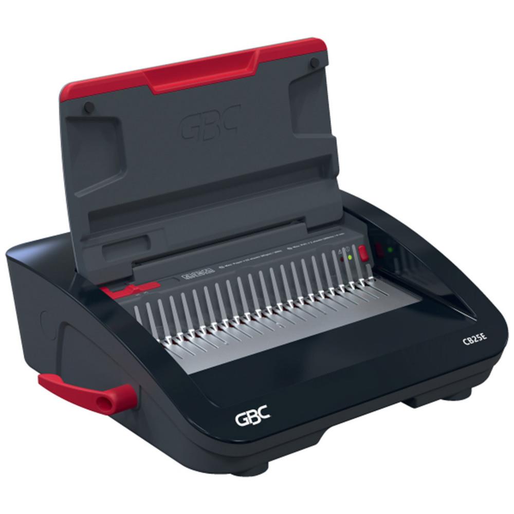 Perforelieuse �lectrique GBC CombBinb CB25E pour relier un dossier jusqu'� 390 feuilles par peigne - Perforation 25 feuilles A4 - Noir
