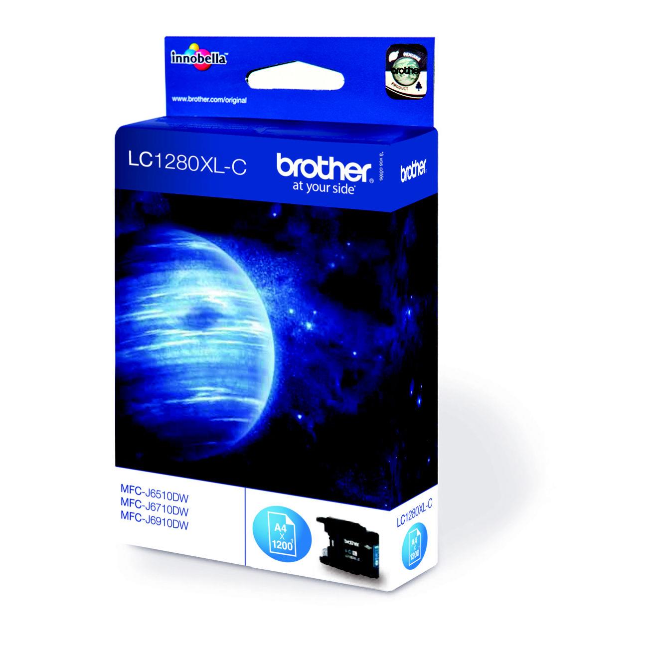 Cartouches pour imprimantes - Brother lc1280xlc cartouche d'encre 1 pice(s) original rendement lev (xl) cyan