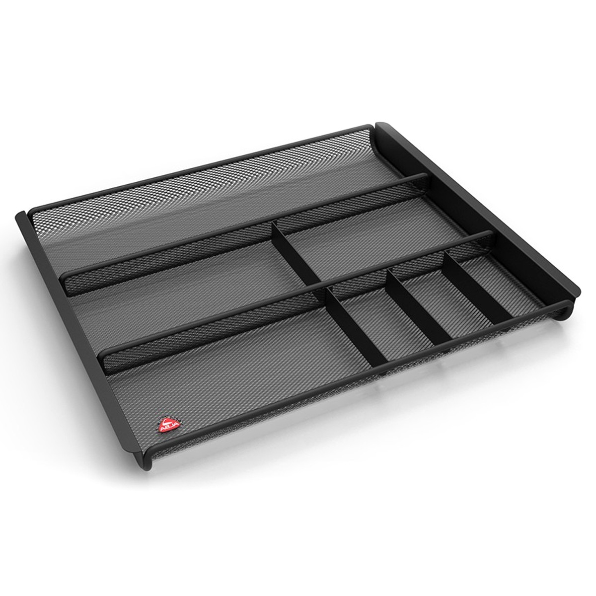 Organiseur de tiroir Alba Meshorg - mtal mesh - 8 compartiments - L34,5 x H2,5 x P24 cm - noir