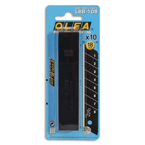 Etui de 10 lames pour cutter Olfa L1/Green - lame de 18 mm