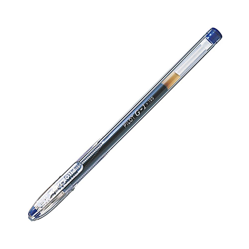 Stylo  bille Pilot  G1 05 - pointe fine - encre gel bleue - corps plastique et capuchon