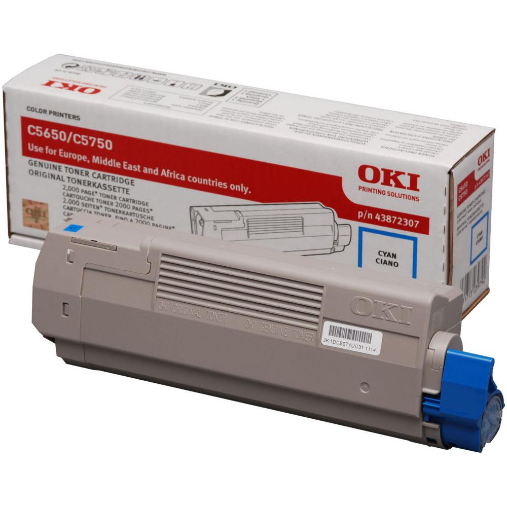 Cartouches de toner - Oki 43872307 cartouche de toner 1 pice(s) original cyan