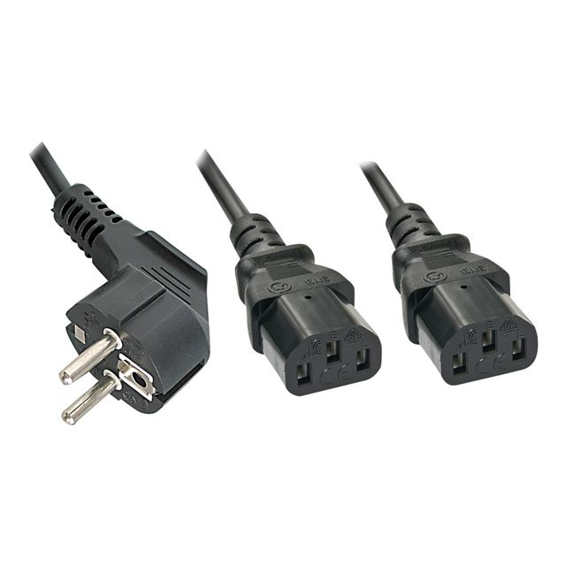 Lindy 30048 cble lectrique noir cee7/14