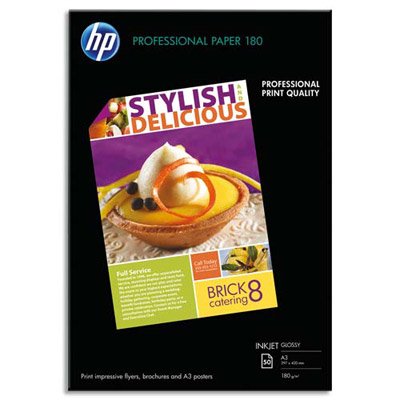 Papier HP Everyday Brillant A3 - 120 G/m² - 150 Feuilles - Imprimantes Laser