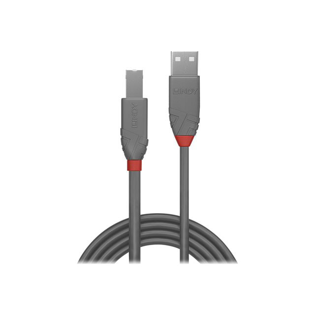 Lindy 36682 cble usb usb 2.0 1 m usb a usb b gris