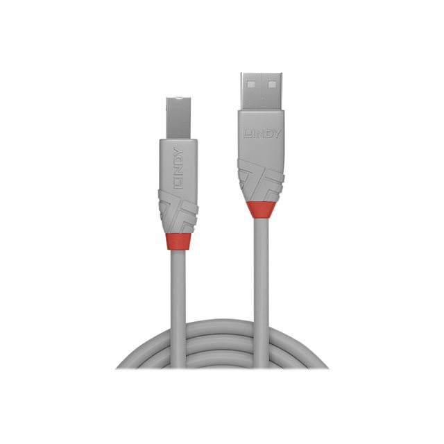 Lindy 36683 cble usb usb 2.0 2 m usb a usb b gris