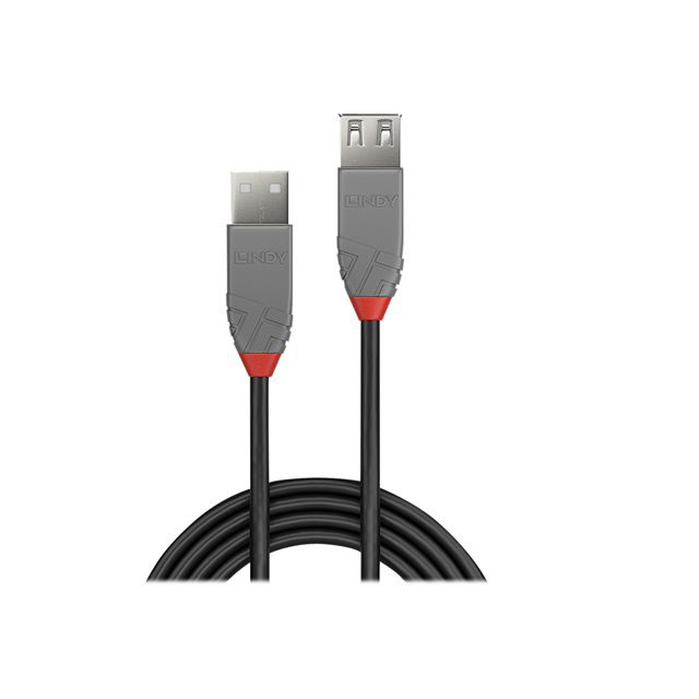 Lindy rallonge usb 2.0 type a, anthra line, 2m