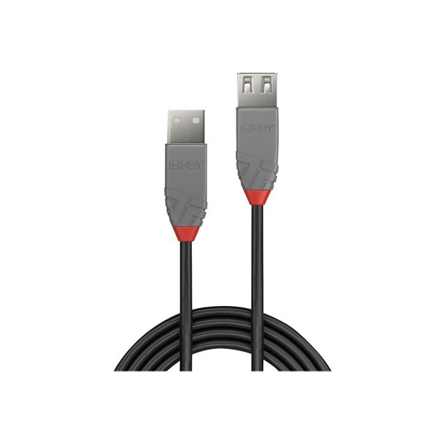 Lindy 36705 cble usb usb 2.0 5 m usb a noir, gris