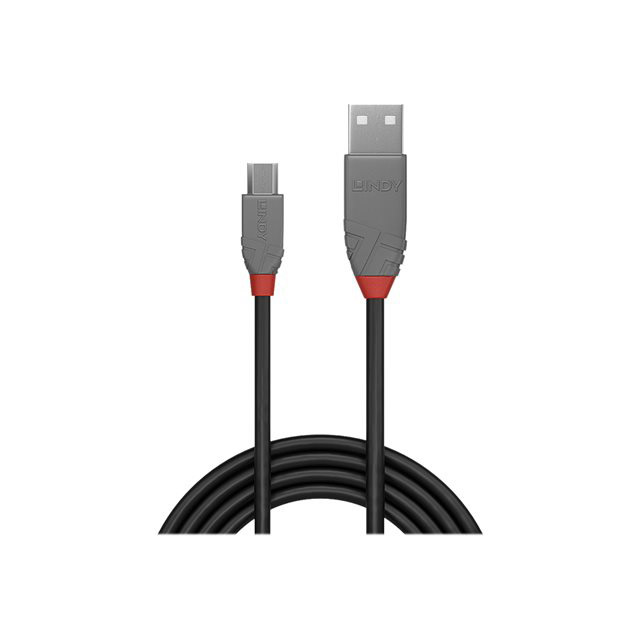Lindy 36733 cble usb usb 2.0 2 m usb a micro-usb b noir, gris