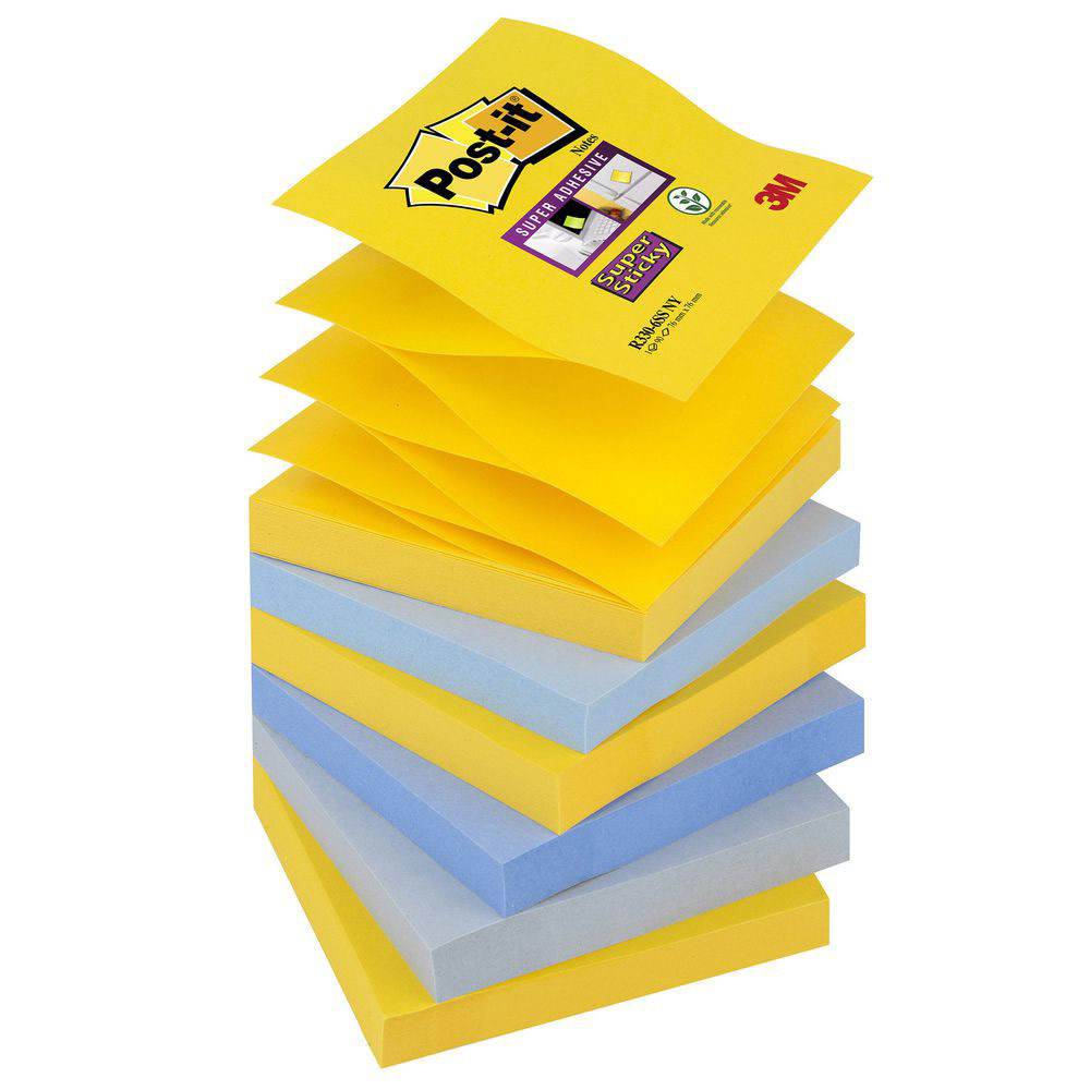 Notes PostIt Super Sticky ZNotes carré 76 x 76 mm collection