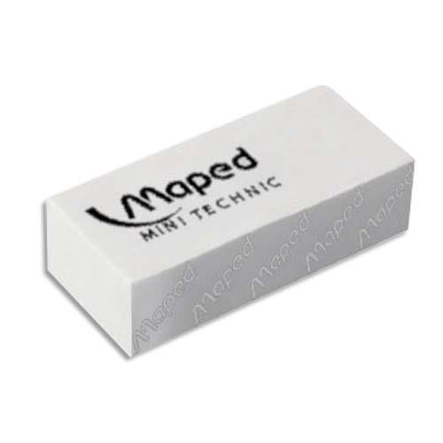 Gomme Maped mini technic petit modle avec fourreau pour le crayon, vendue par bote de 36