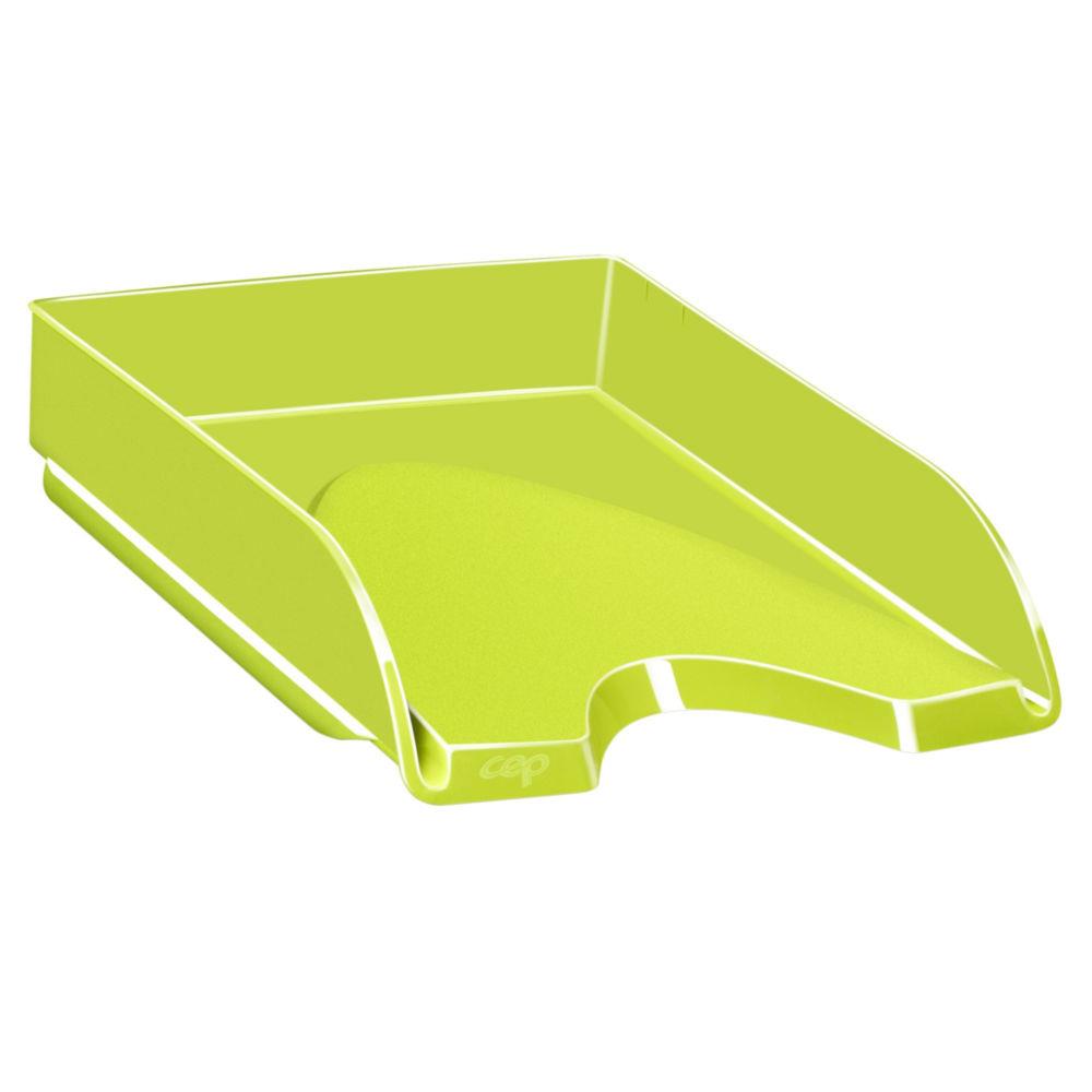 Corbeille  courrier CEP Gloss - 24 x 32 cm - vert anis