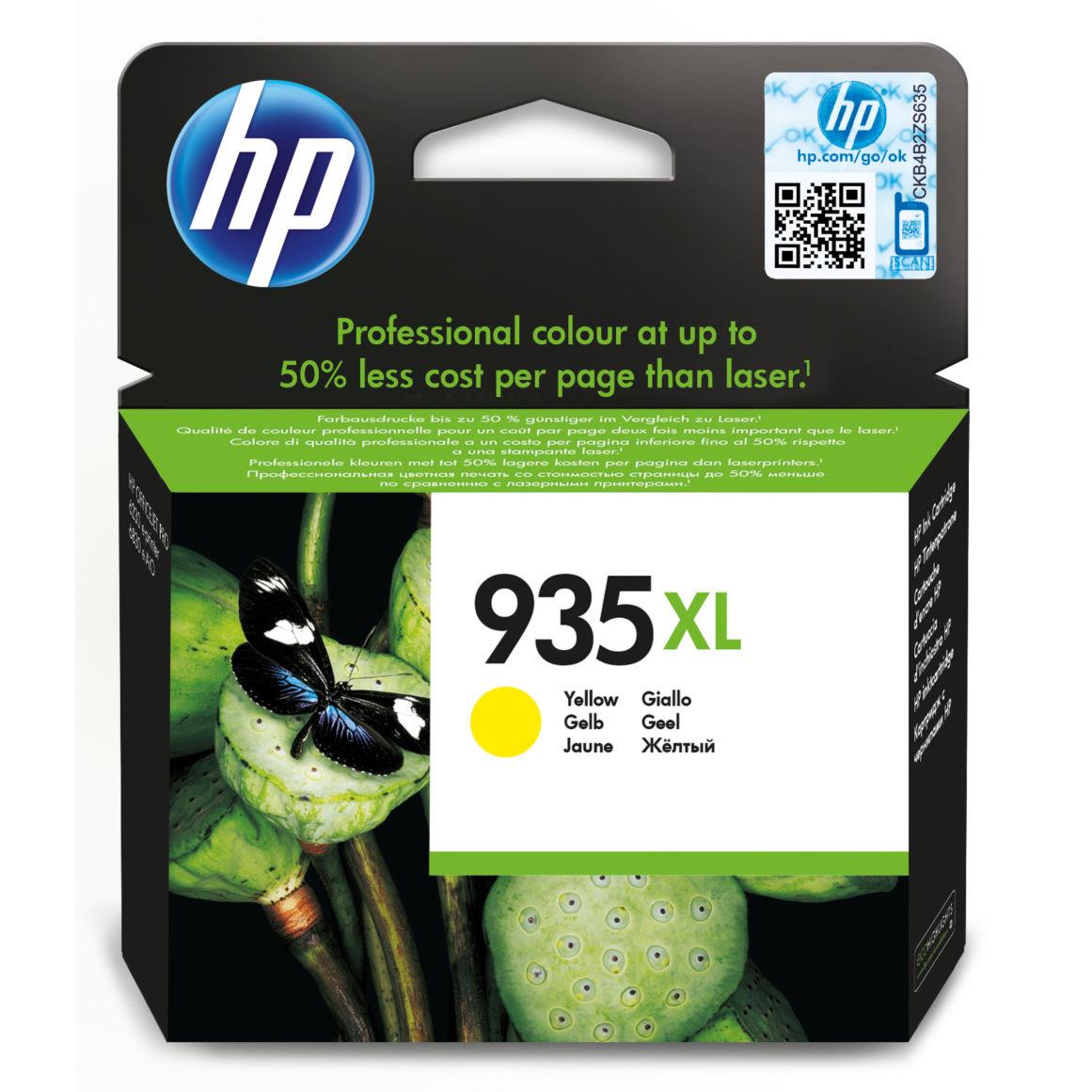 Cartouches pour imprimantes - Hp 935xl cartouche d'encre jaune authentique grande capacit