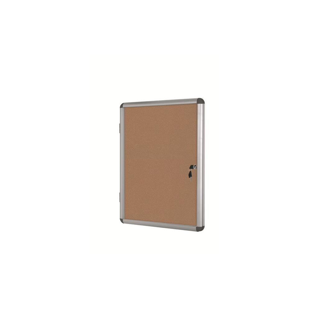 Vitrine d'intrieur Bi-Office Enclore porte-battante fond en lige - 9 feuilles A4 - dimensions L72 x H98,1 x P3,5 cm