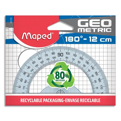 Sachet brochable Maped d'1 rapporteur Geometric 180/12 cm