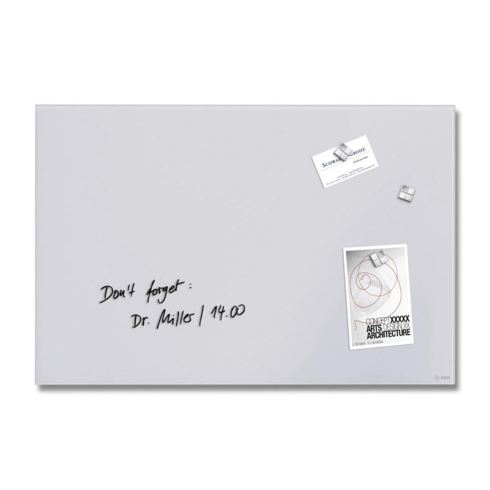 Tableau en verre magntiquesigel Boost Mat - Gris - 60 x 40 cm