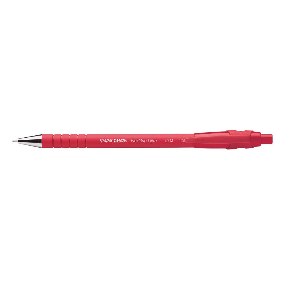 Stylo bille Papermate Flexgrip Ultra - rtractable - pointe moyenne - rouge