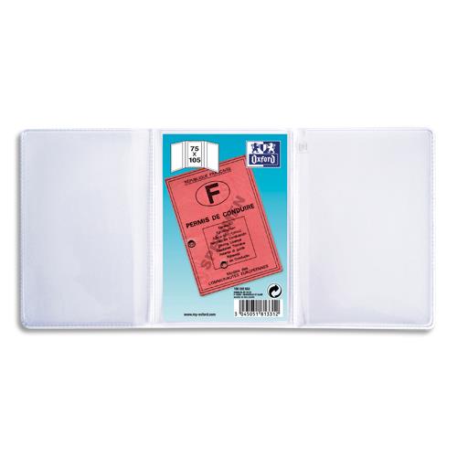 Etuis 6 faces pour nouveau permis de conduire ELBA  - 7,5 x 110 cm - en PVC 30/100e