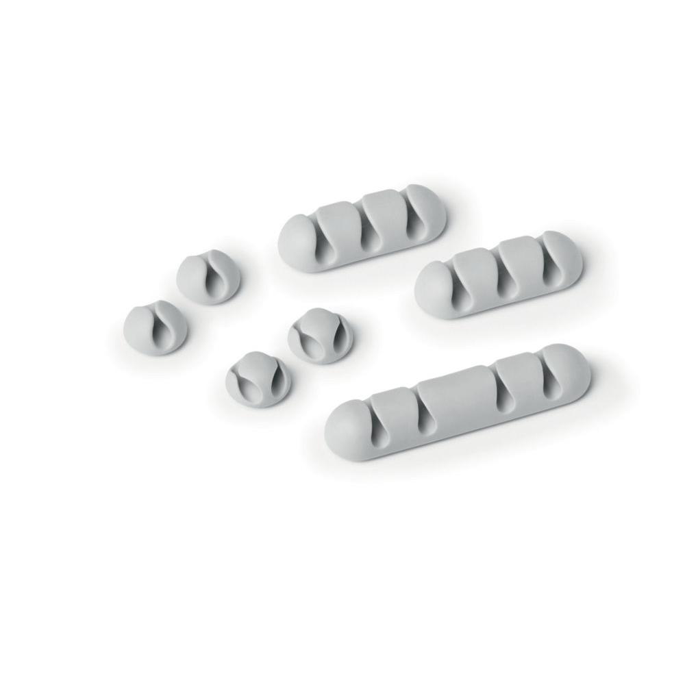 Attache-cble adhsif Durable Cavoline Clip Mix - Assortiment 7 clips - Gris (paquet 7 units)