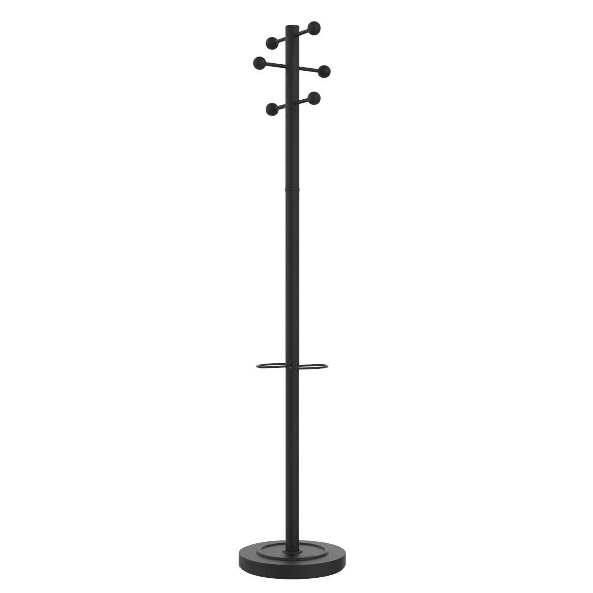 Portemanteau 6 patres avec porte-parapluie - Noir