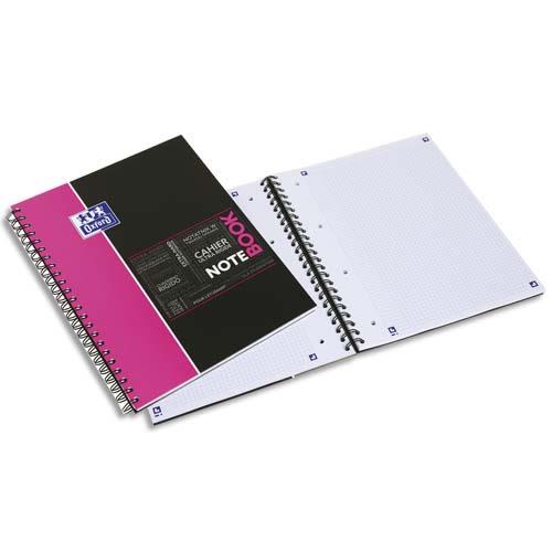 Cahier Oxford Notebook - spiral - couverture polypro - 160 pages - 5x5 - 23x29,7 cm - coloris assortis