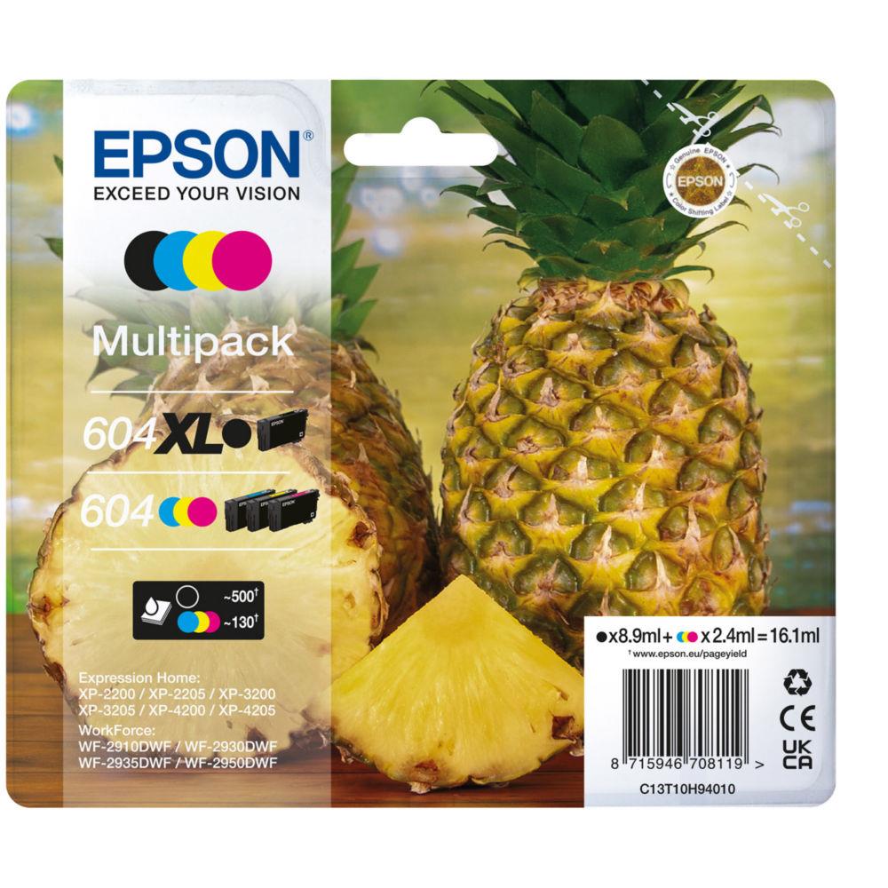 Cartouches pour imprimantes - Epson 604xl cartouche d'encre 4 pice(s) original rendement lev (xl) noir, cyan, magenta, jaune