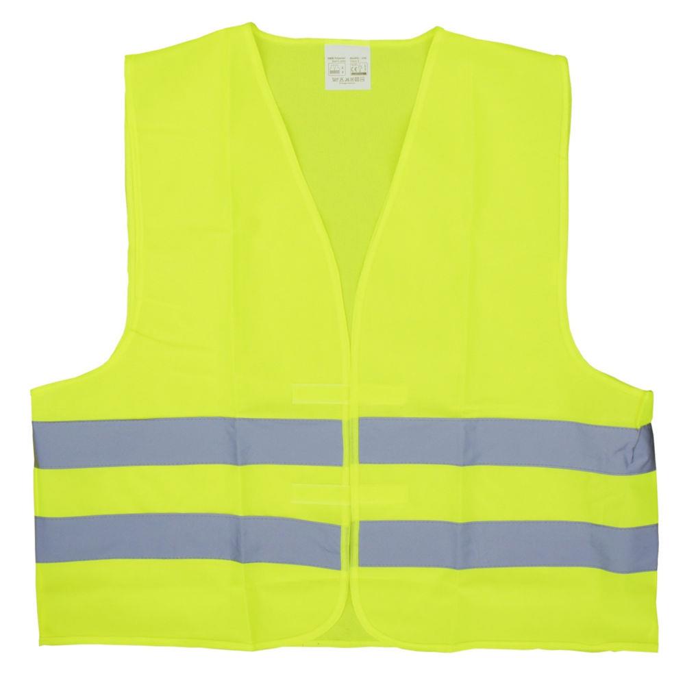 Gilet de scurit VISO - deux bandes rflchissantes - ajustable de M  XL - jaune - conforme EN471