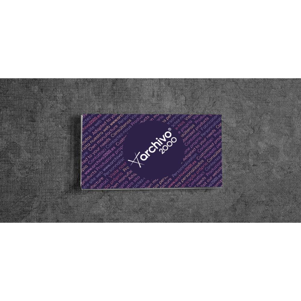 Porte nom mural adhsif - Archivo 2000 - 12 x 6 cm - Transparent