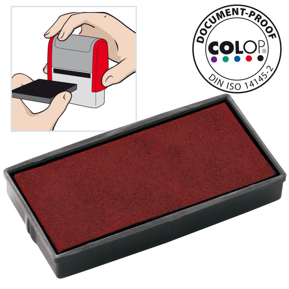 Cassette d'encre pr-encre Colop E/30 pour timbre automatique Printer 30 - rouge - paquet 2 units