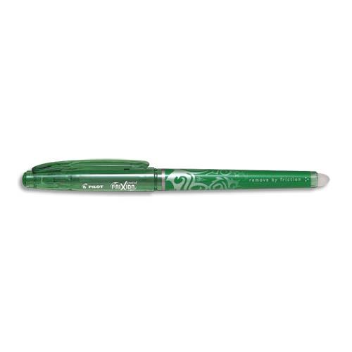 Roller Pilot Frixion Point - pointe fine, s'efface  la gomme en bout de stylo - vert