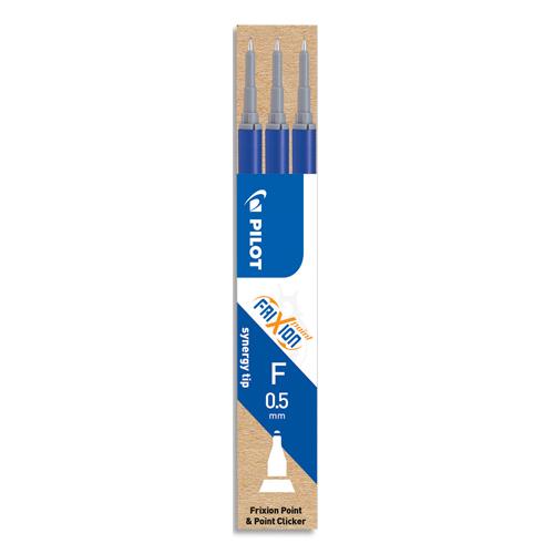 Pochette de 3 recharges pour roller Pilot Frixion Point - pointe fine - bleu