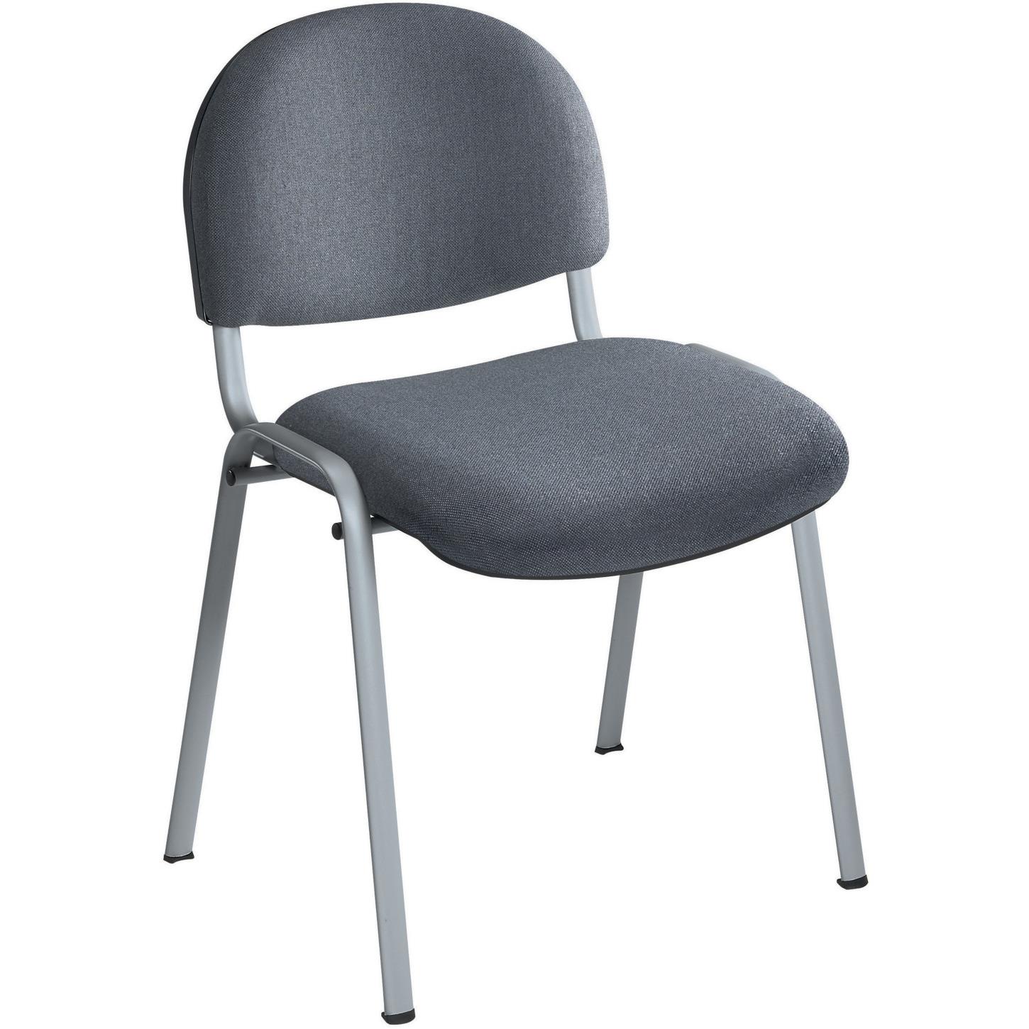 Chaise runion et visiteur Xeno - tissu rembourr - anthracite - pieds aluminium