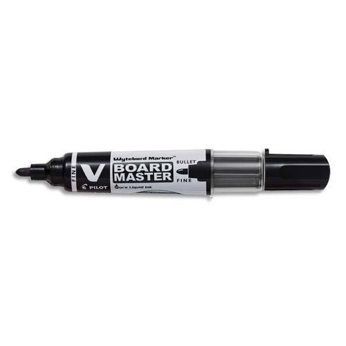 Marqueur effaable  sec Pilot Vboard Master - pointe ogive fine - noir