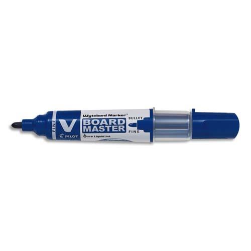 Marqueur effaable  sec Pilot V Board Master - pointe ogive fine - bleu