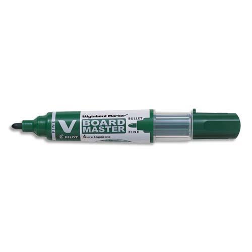 Marqueur effaable  sec Pilot Vboard Master - pointe ogive fine - vert