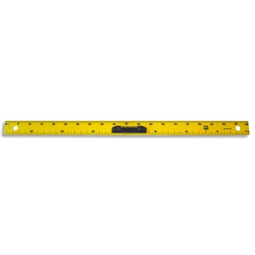 Rgle pour tableau en plastique incassable jaune - gradue - longueur 1 m - non aimante