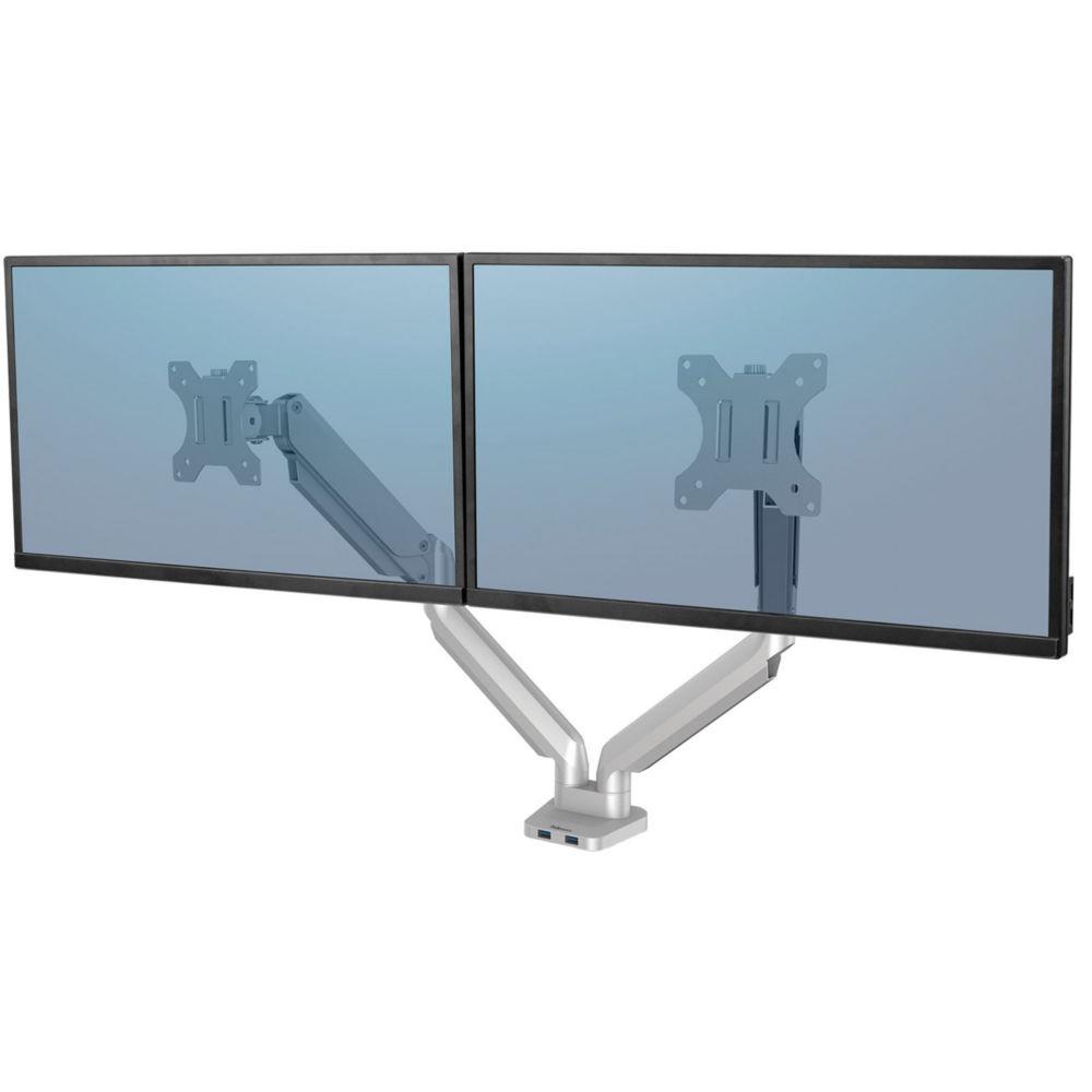 Bras porte-crans articul double Fellowes Platinum Series - gris