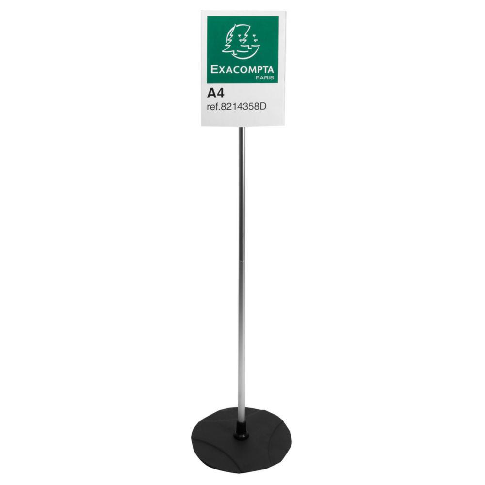 Prsentoir sur pied A4 Exacompta Alban - Aluminium