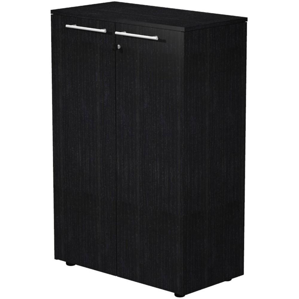 Meuble mi-haut cho H119 cm 2 portes - Frne noir