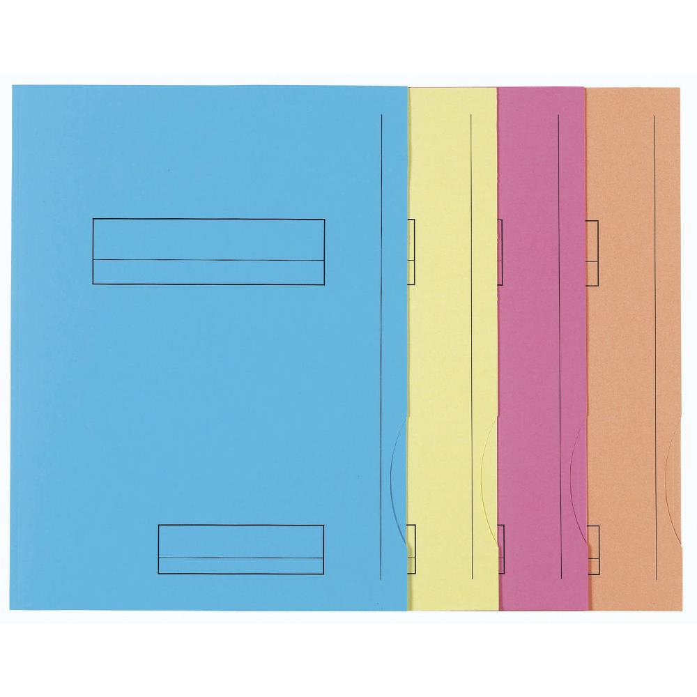 Chemise 2 rabats avec cadre d'indexage Exacompta Super 250 - carte 210 g - coloris assortis - paquet de 50