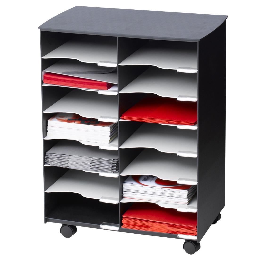Desserte - 14 cases Paperflow - polystyrne - corps noir