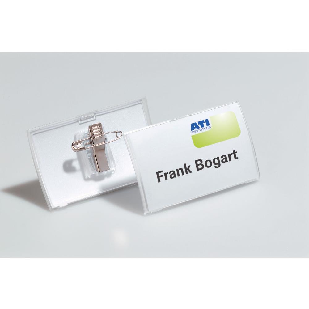 Badge pliable Durable Click Fold - bote de 25 badges 40 x 75 mm - paquet 25 units