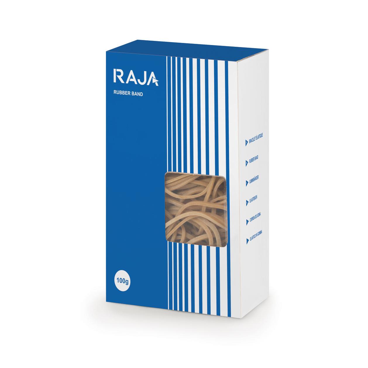 Bracelet lastique Raja - 100 x 2 mm - en caoutchouc naturel - Bote 100g (paquet 100 grammes)