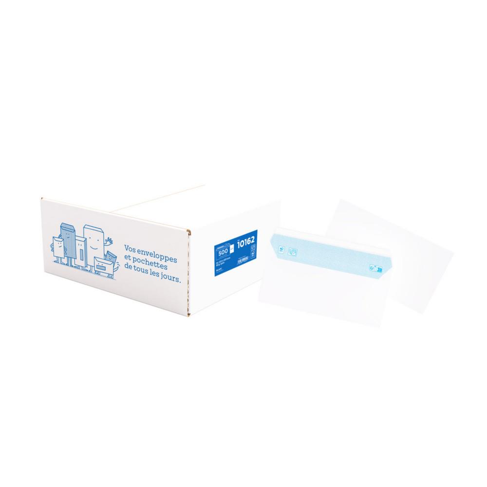 Enveloppe blanche La Couronne DL 110 x 220 mm 80g - Sans fen�tre - autocollante - Lot de 500